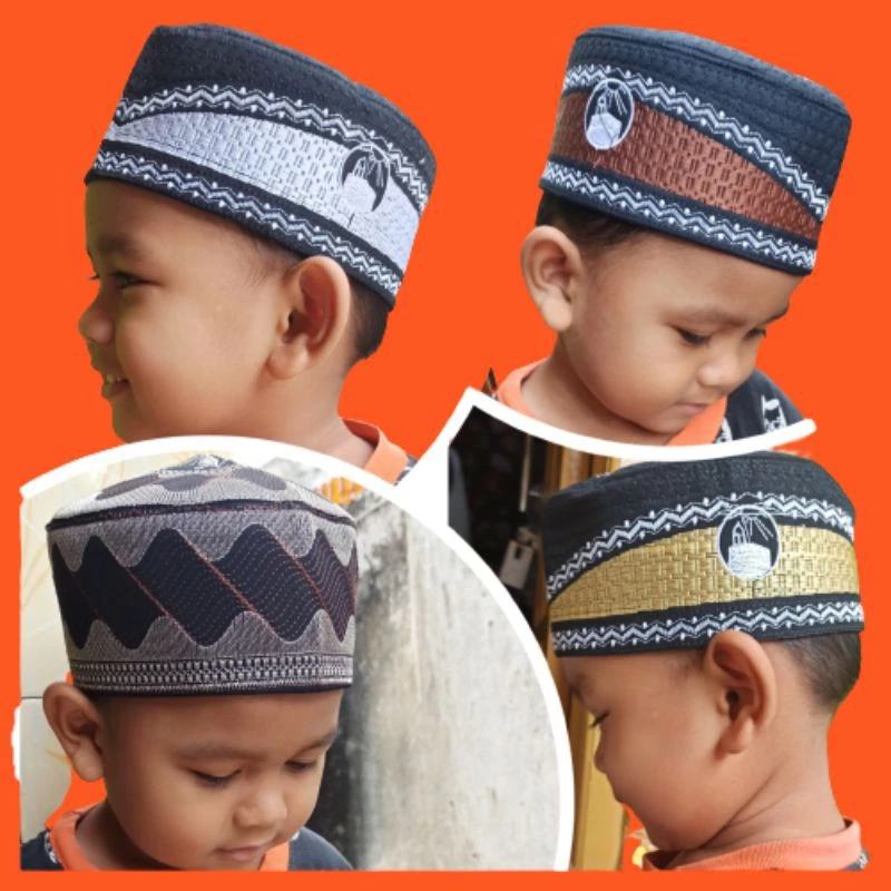 Kopyah Peci Balita Anak Bordir Katun Spons